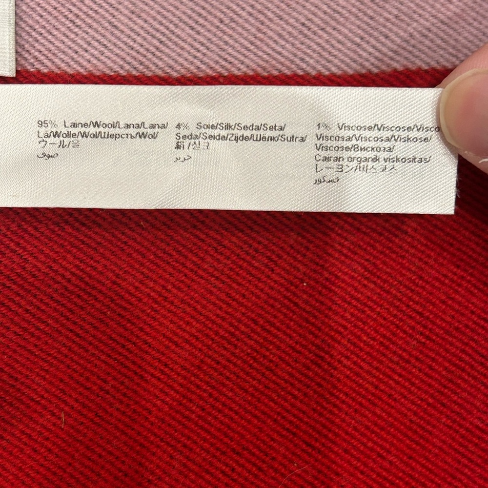 🧨steal Authentic Kenzo Red and Pink Striped Scarf - Picture 4 of 4